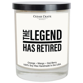 The Legend Has Retired White Candle