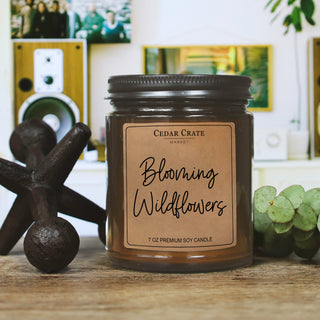 Blooming Wildflowers Amber Jar Candle