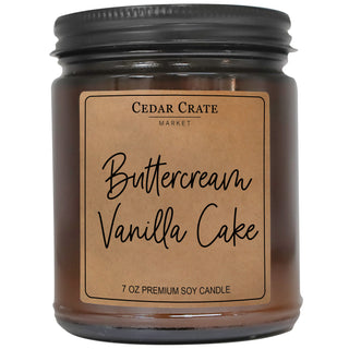 Buttercream Vanilla Cake Amber Jar Candle