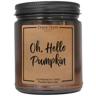 Oh Hello Pumpkin Amber Jar