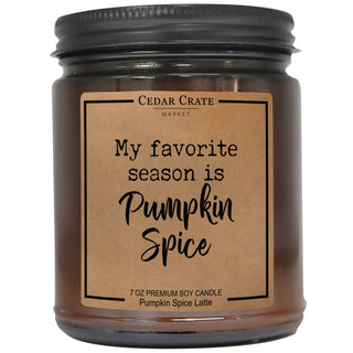 My Favorite Season Is Pumpkin Spice Amber Jar
