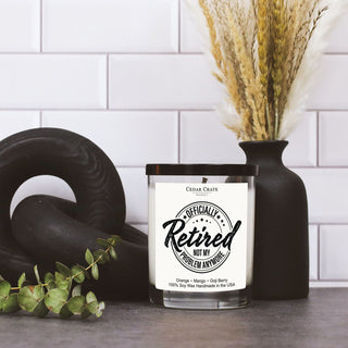 Officially Retired White Candle