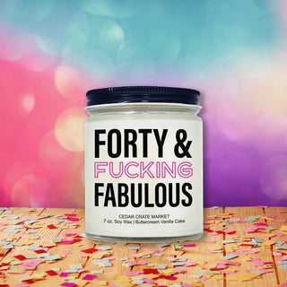 Forty & Fucking Fabulous Clear Jar