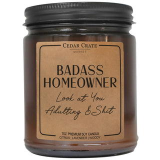 Badass Homeowner Look At You Adulting And Shit Amber Jar
