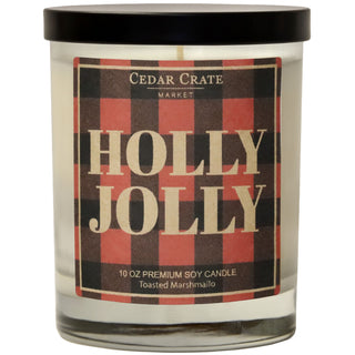 Holly Jolly Buffalo Plaid Soy Candle