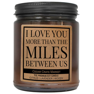 I Love You More Than The Miles Between Us Amber Jar