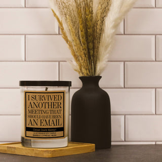 I Survived Another Meeting That Should Have Been An Email Soy Candle