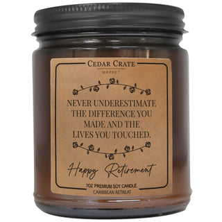 Never Underestimate The Difference You Make 7 Ounce Amber Jar