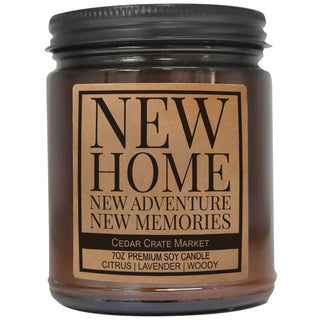 New Home New Adventures New Memories Amber Jar