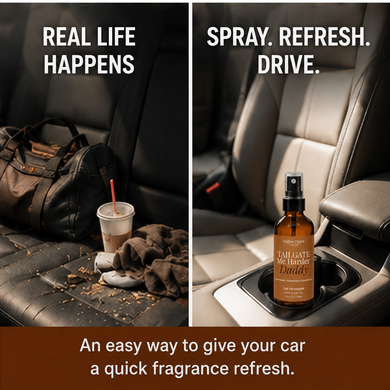 Car Freshies - Tailgate Me Harder Daddy Rustic Mahogany