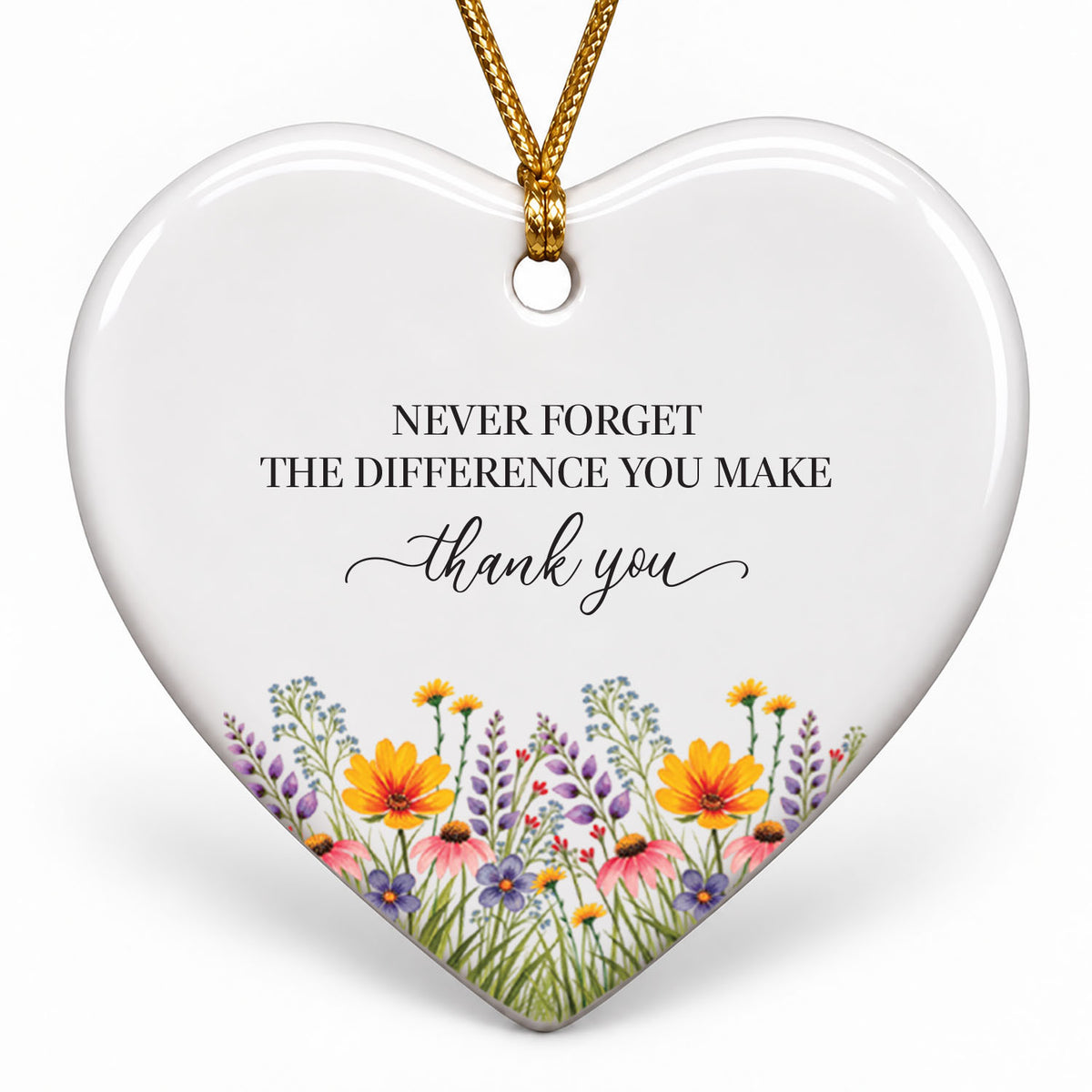 Teacher Ornament - Never Forget The Difference You Make