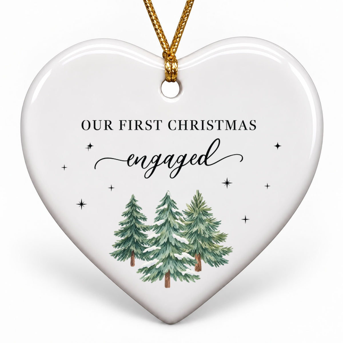 Holiday Ornaments - Our First Christmas Engaged
