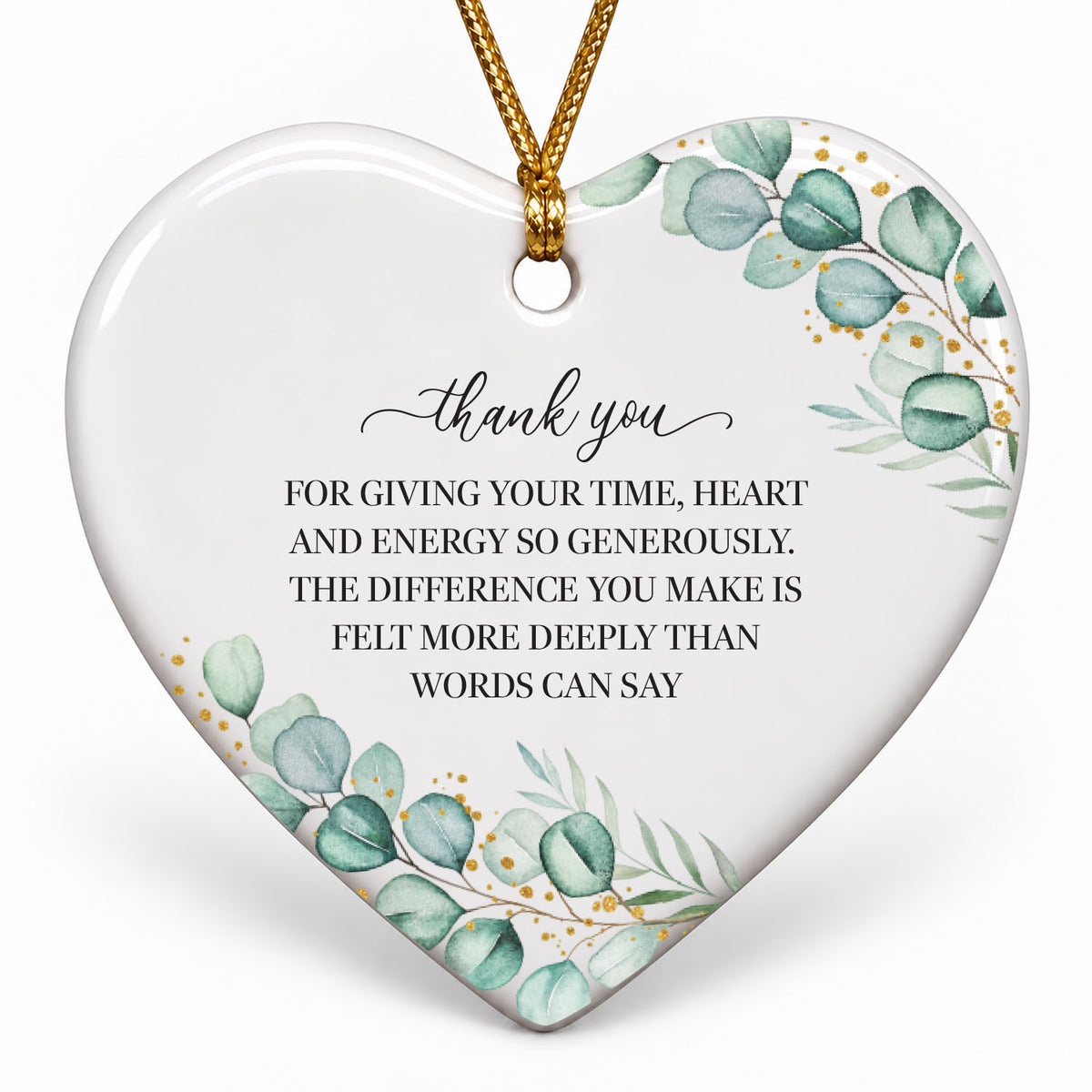 Nurse Ornament - Thank You For Your Time And Heart