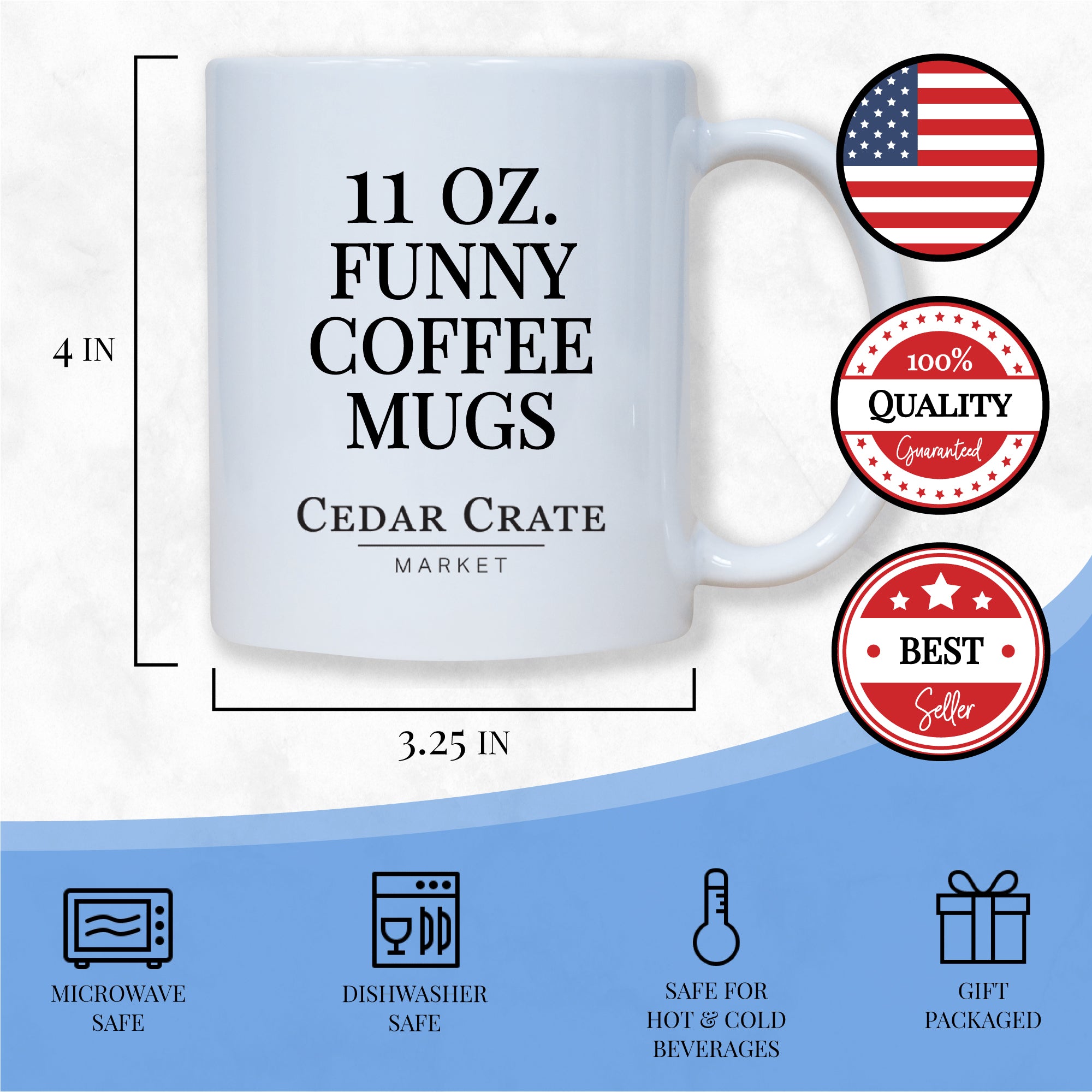 Coffee Mug - Custom Name Drop Lake Map - MOQ 12