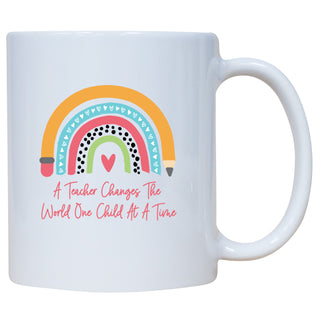 A Teacher Changes The World One Child At A Time - Coffee Mug