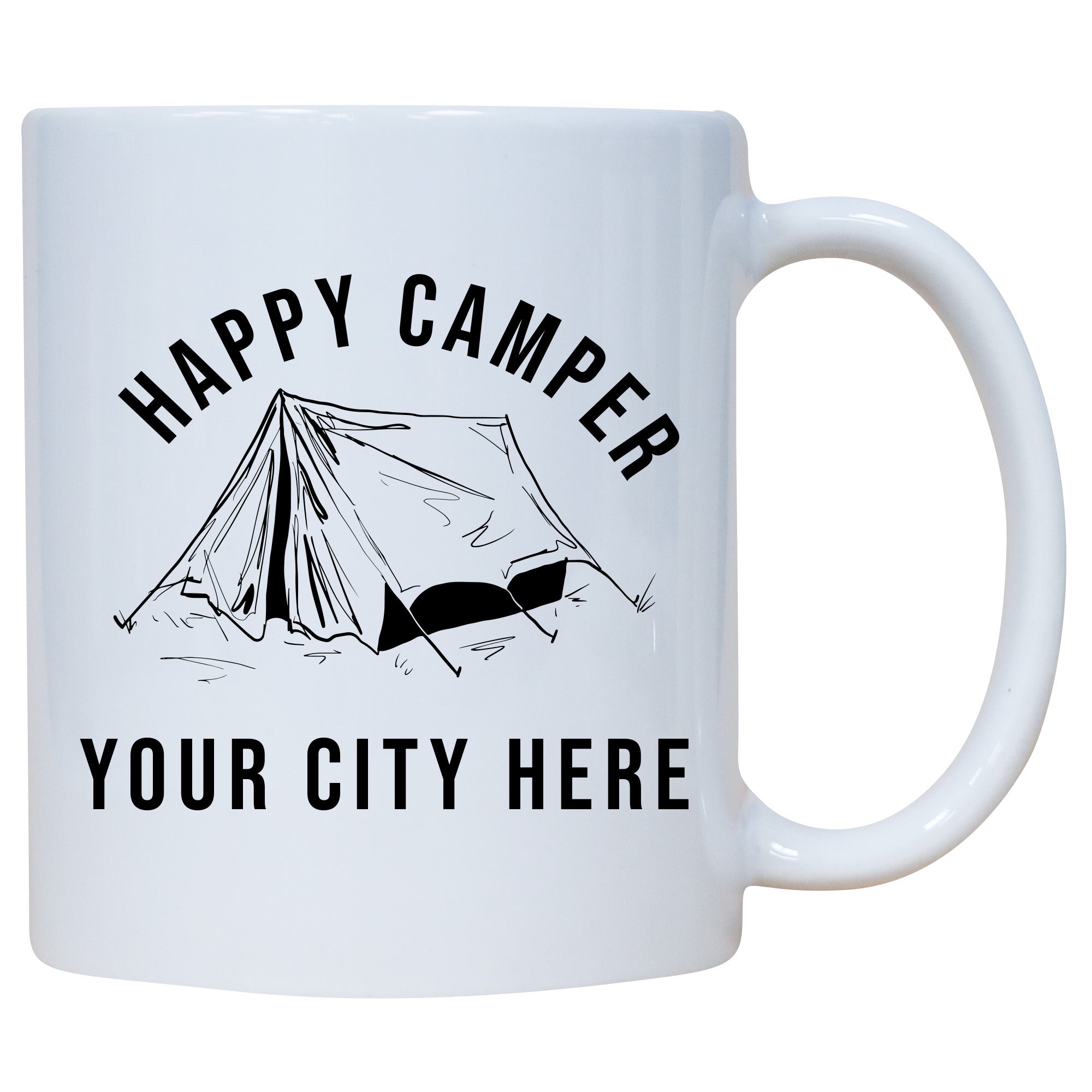 Happy Camper Name Drop Mug