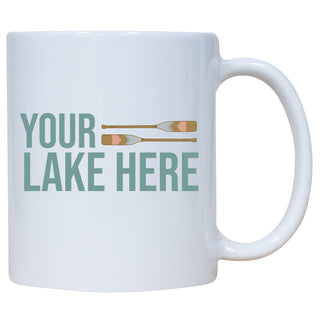 Lake With Paddles Name Drop Mug