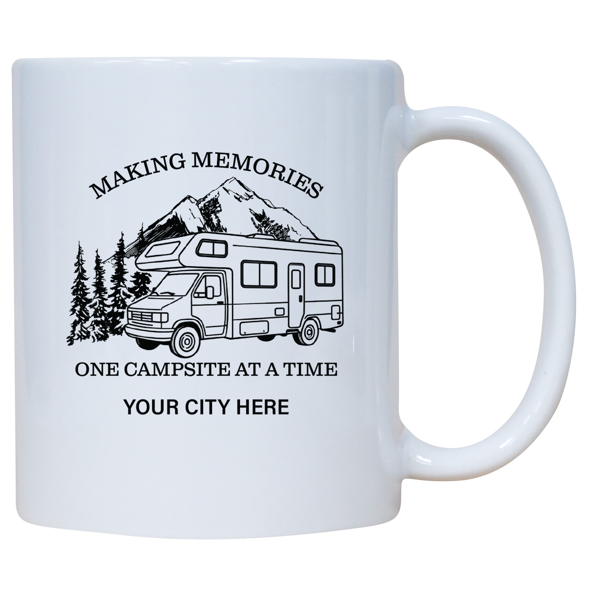 Making Memories RV Mountains Name Drop Mug