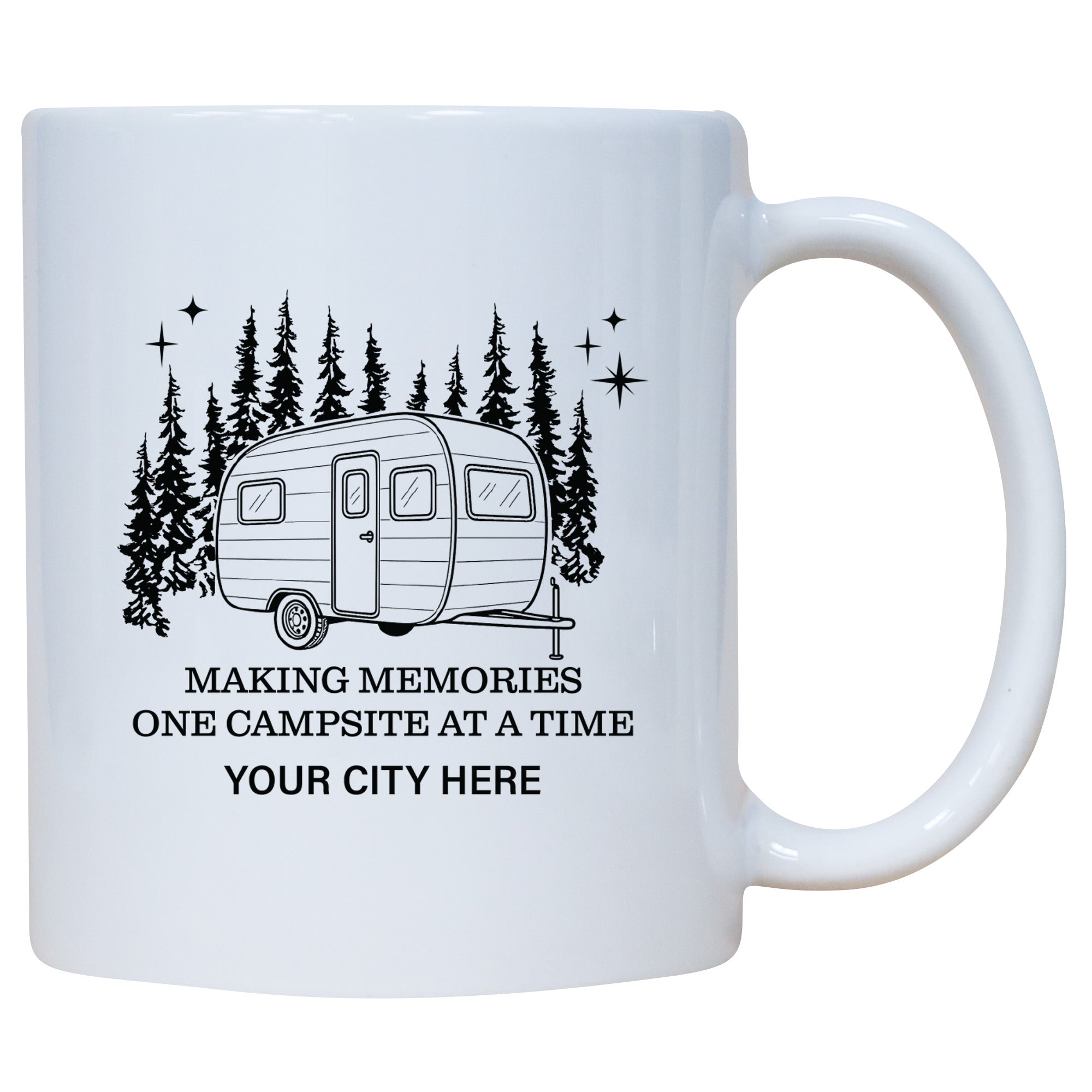 Making Memories Retro Camper Forest Name Drop Mug