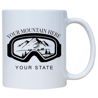 Ski Goggles Name Drop Mug