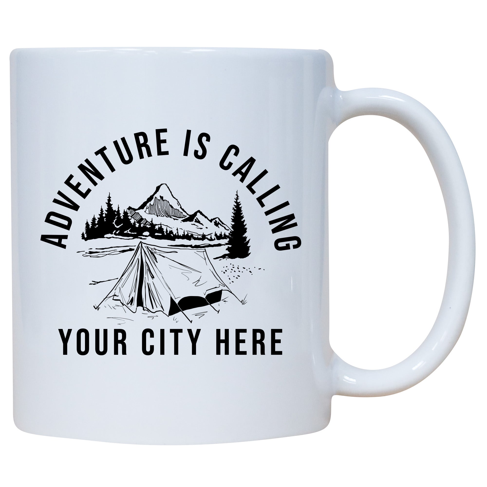 Adventure Is Calling Name Drop Mug
