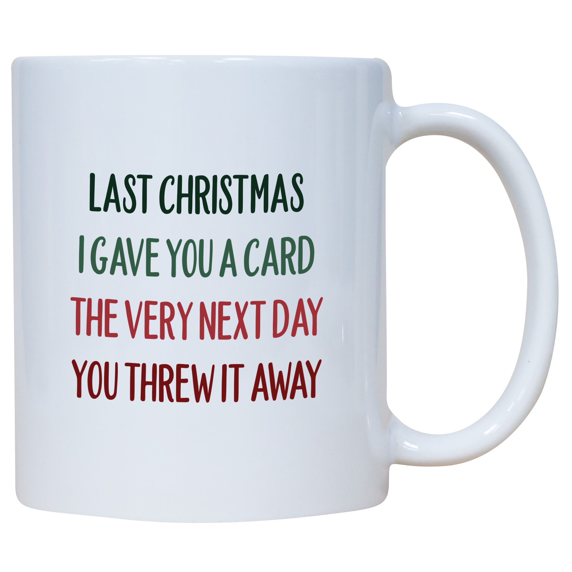 Last Christmas I Gave You A Card Mug