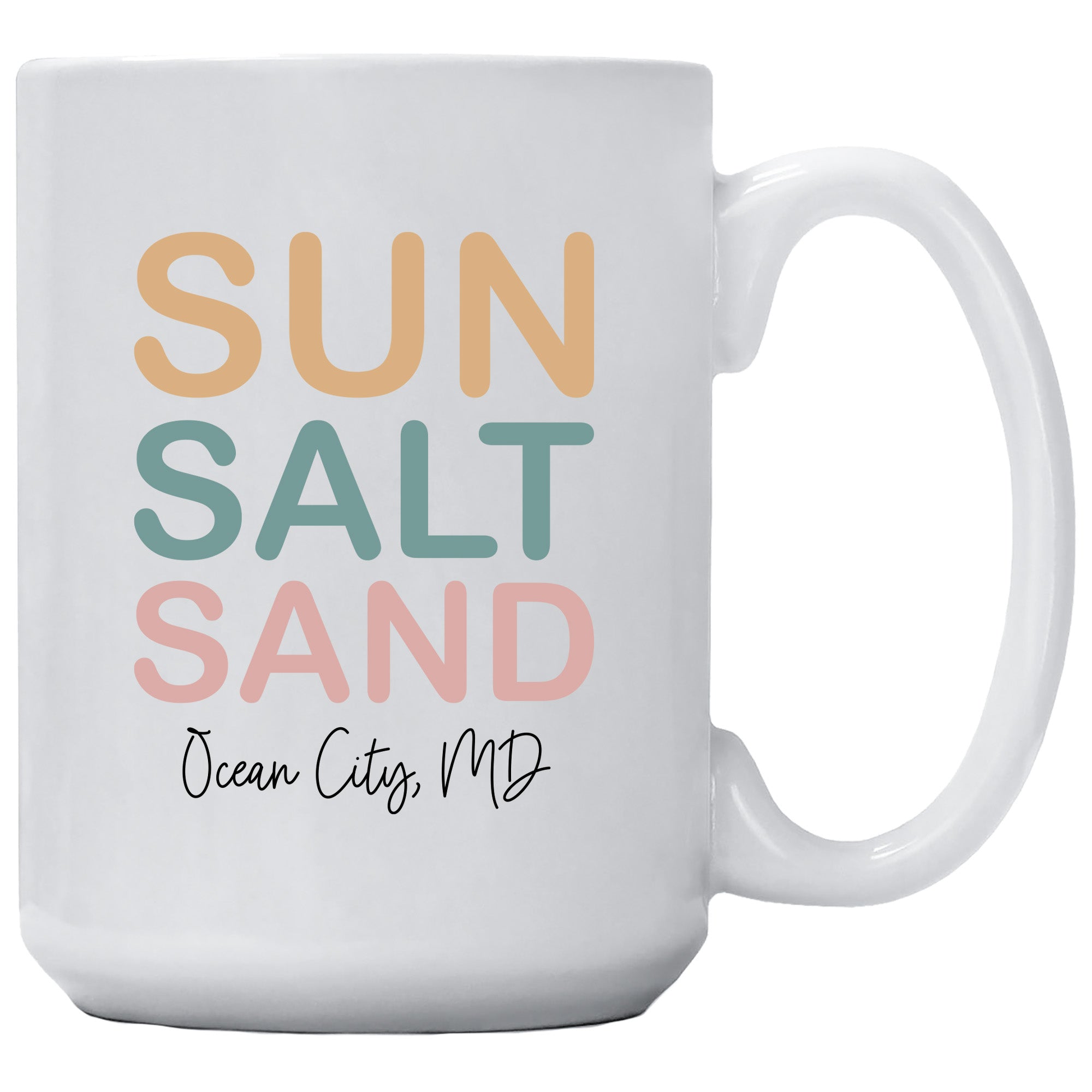 Sun Salt Sand Name Drop Mug