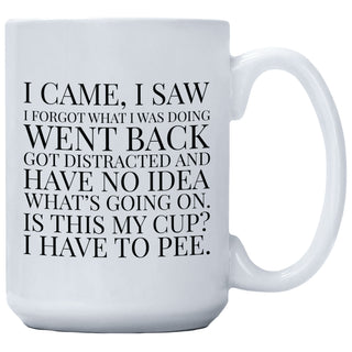 I Came I Saw I Forgot What I Was Doing Mug