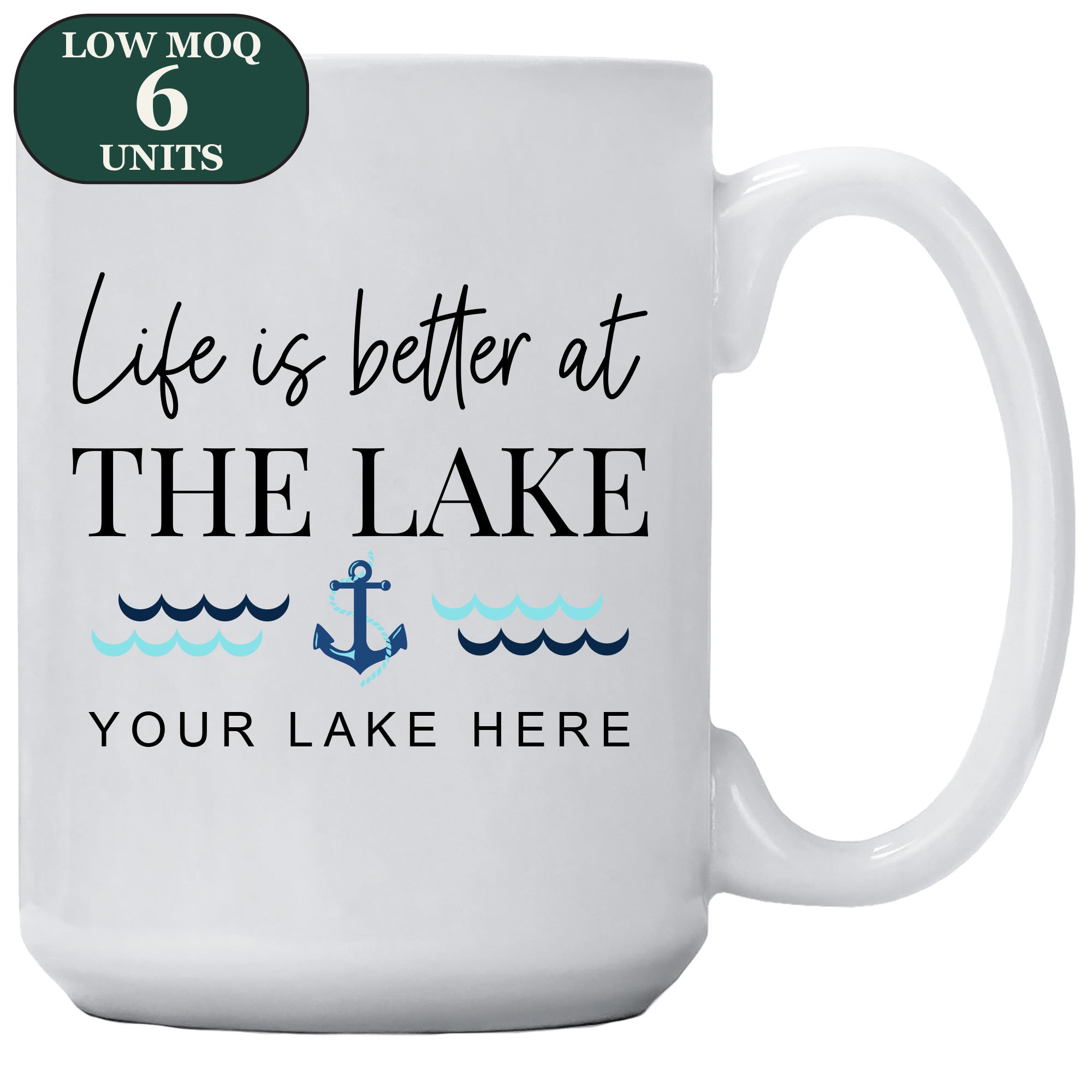 Cedar Crate Market Coffee Mug "Custom Name Drop - Life Is Better At The" funny gift