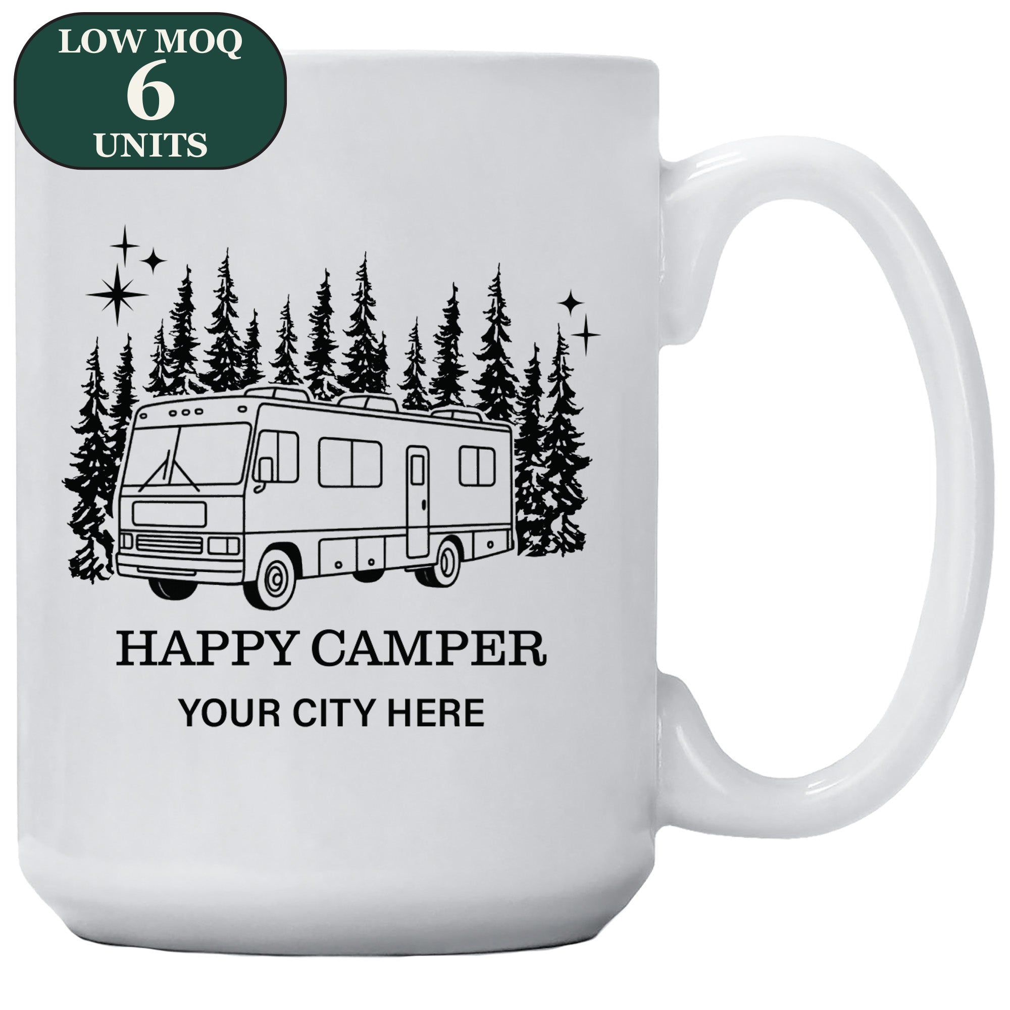 Cedar Crate Market Coffee Mug "Custom Name Drop Personalized Motorhome Forest" funny gift