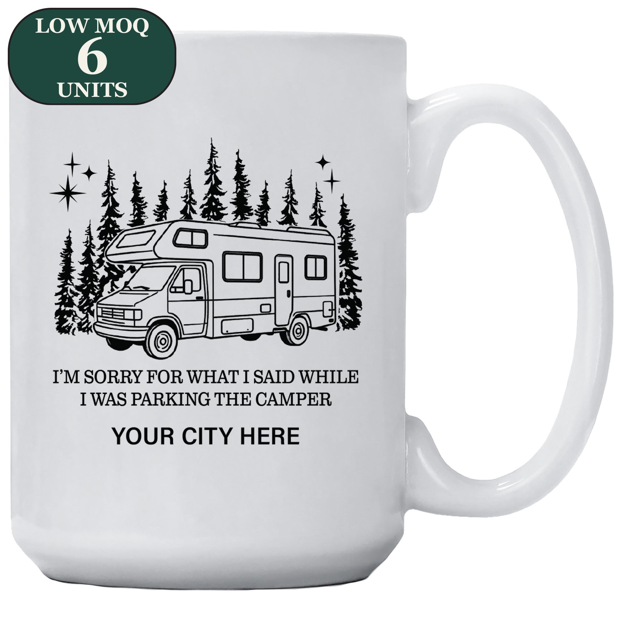 Cedar Crate Market Coffee Mug "Custom Name Drop Personalized RV Forest Name Drop" funny gift