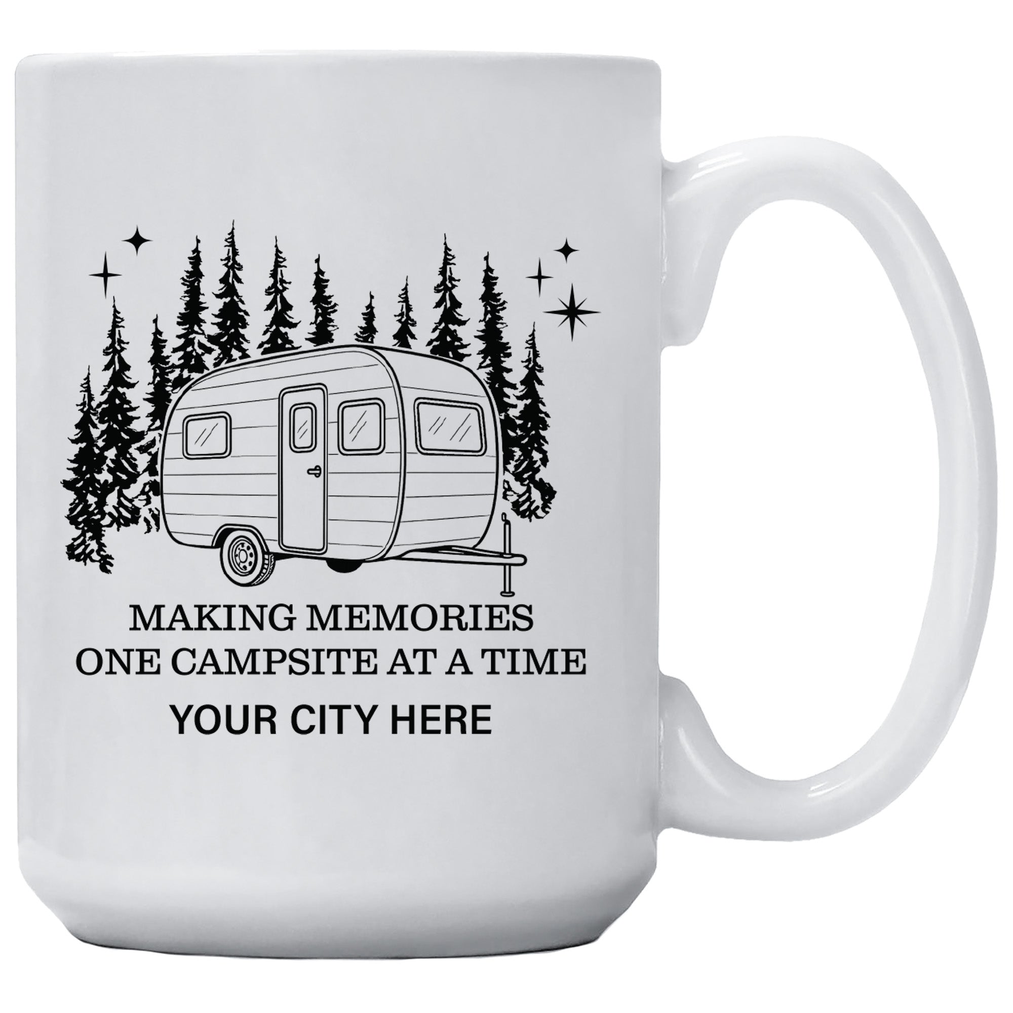 Making Memories Retro Camper Forest Name Drop Mug