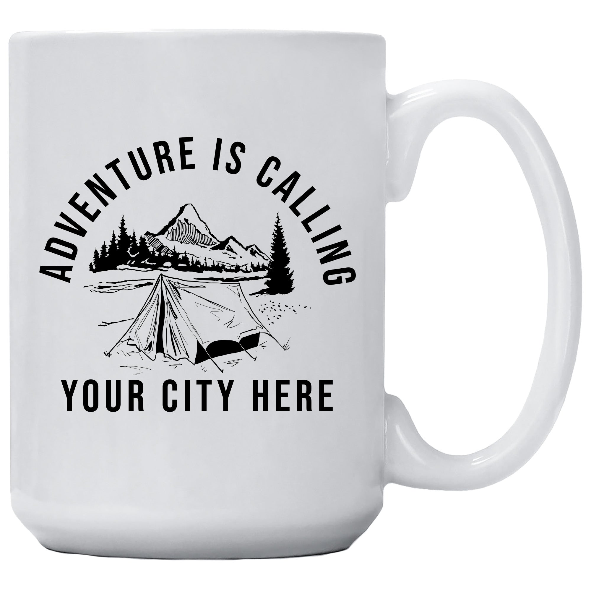 Adventure Is Calling Name Drop Mug