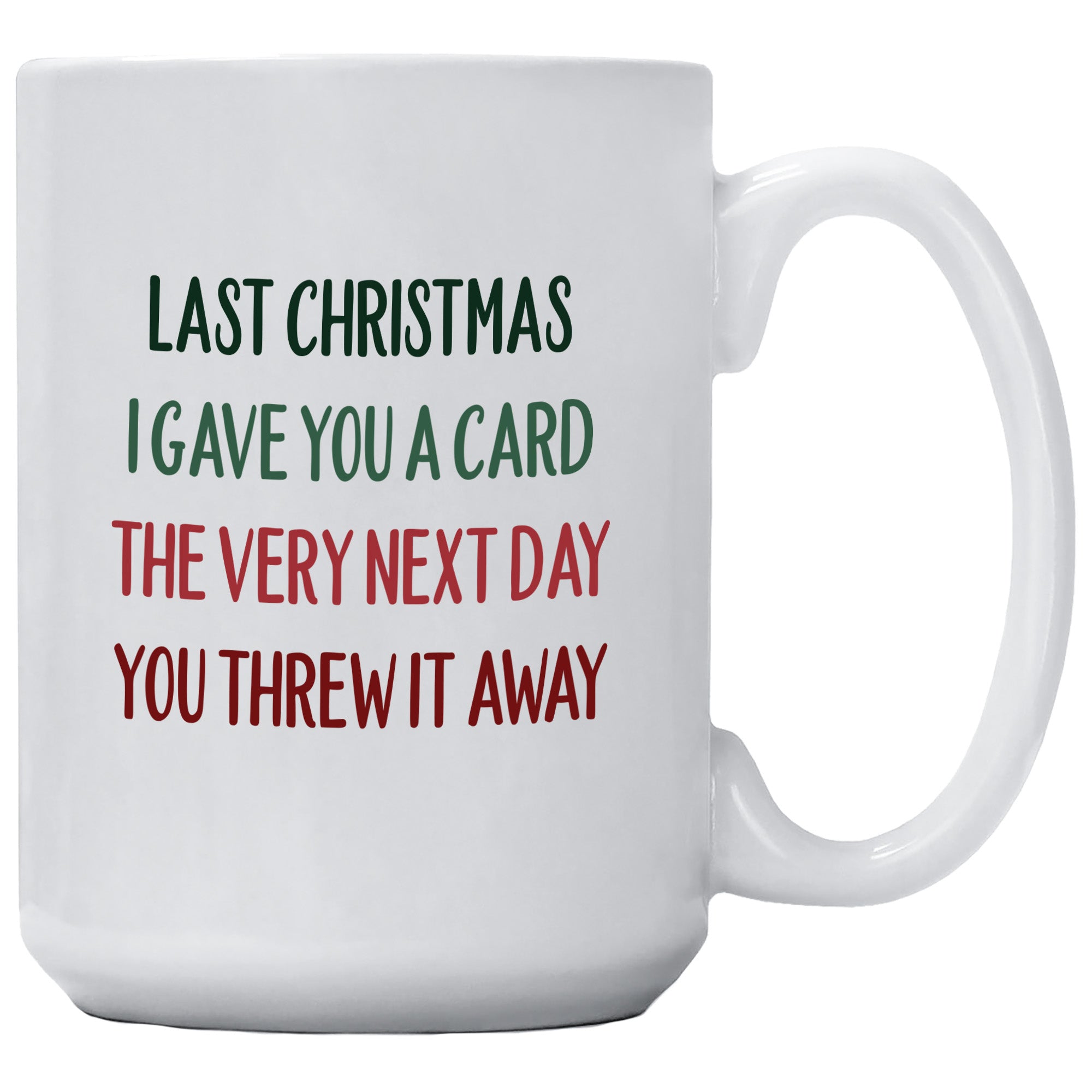 Last Christmas I Gave You A Card Mug