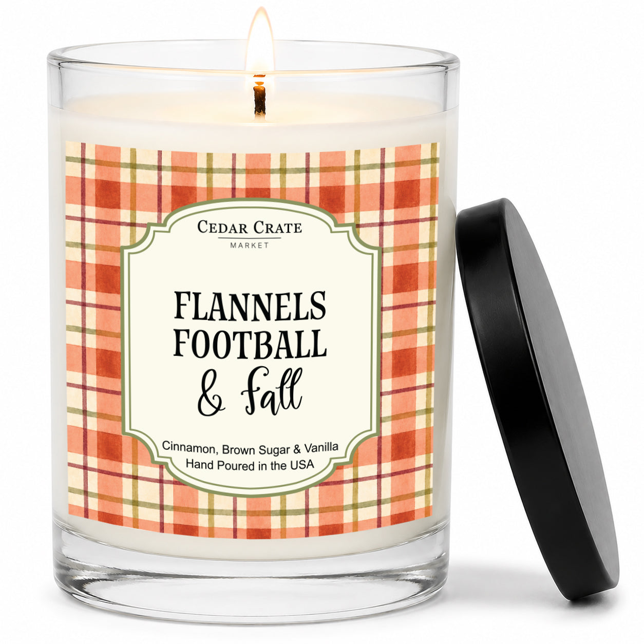Fall Candle - Flannels Football & Fall