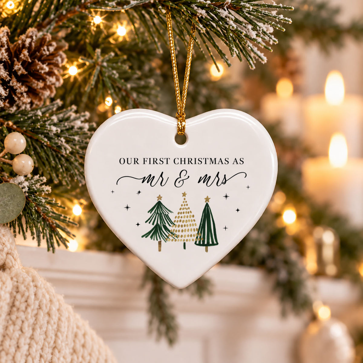 Wedding Ornament - Our First Christmas As Mr & Mrs