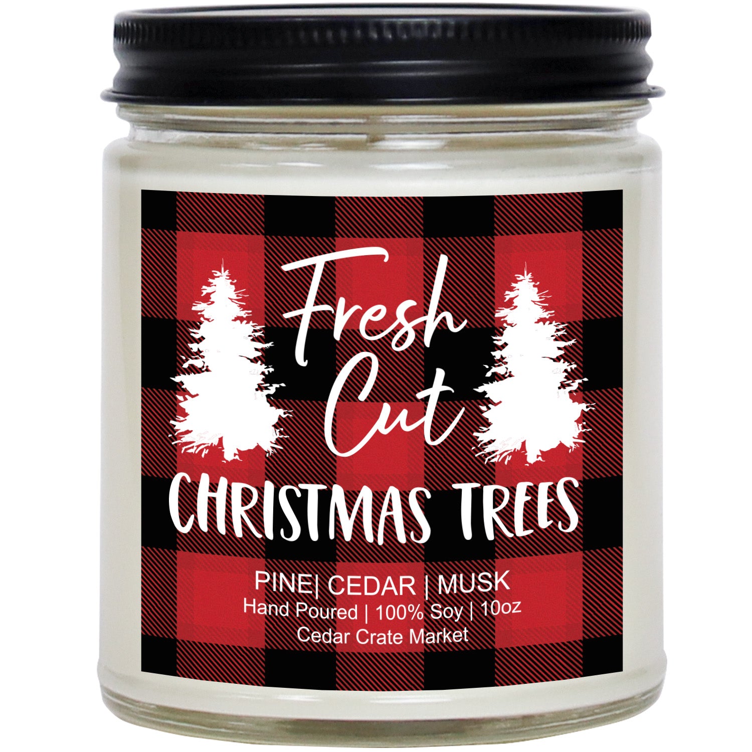 Fresh Cut Christmas Trees Color Jar