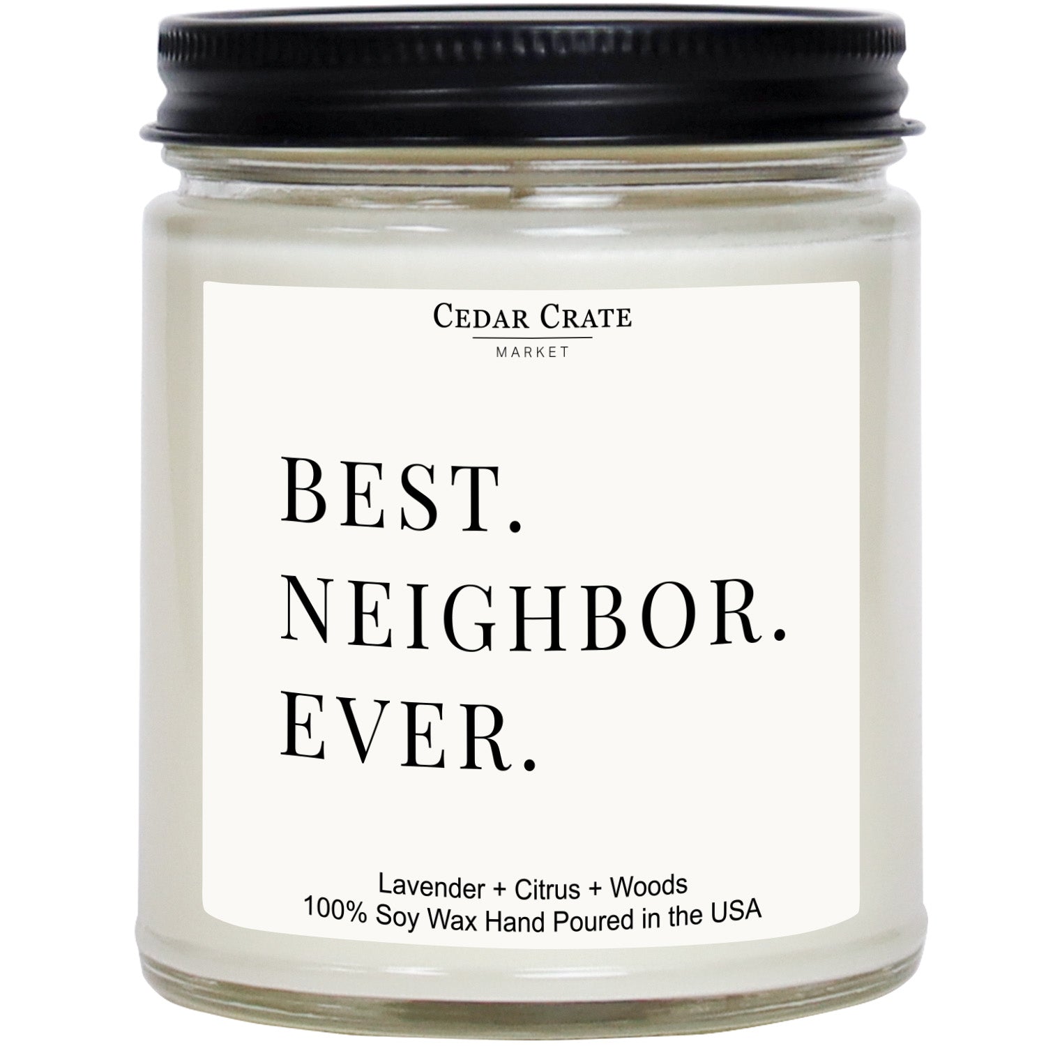 Best Neighbor Ever Clear Jar
