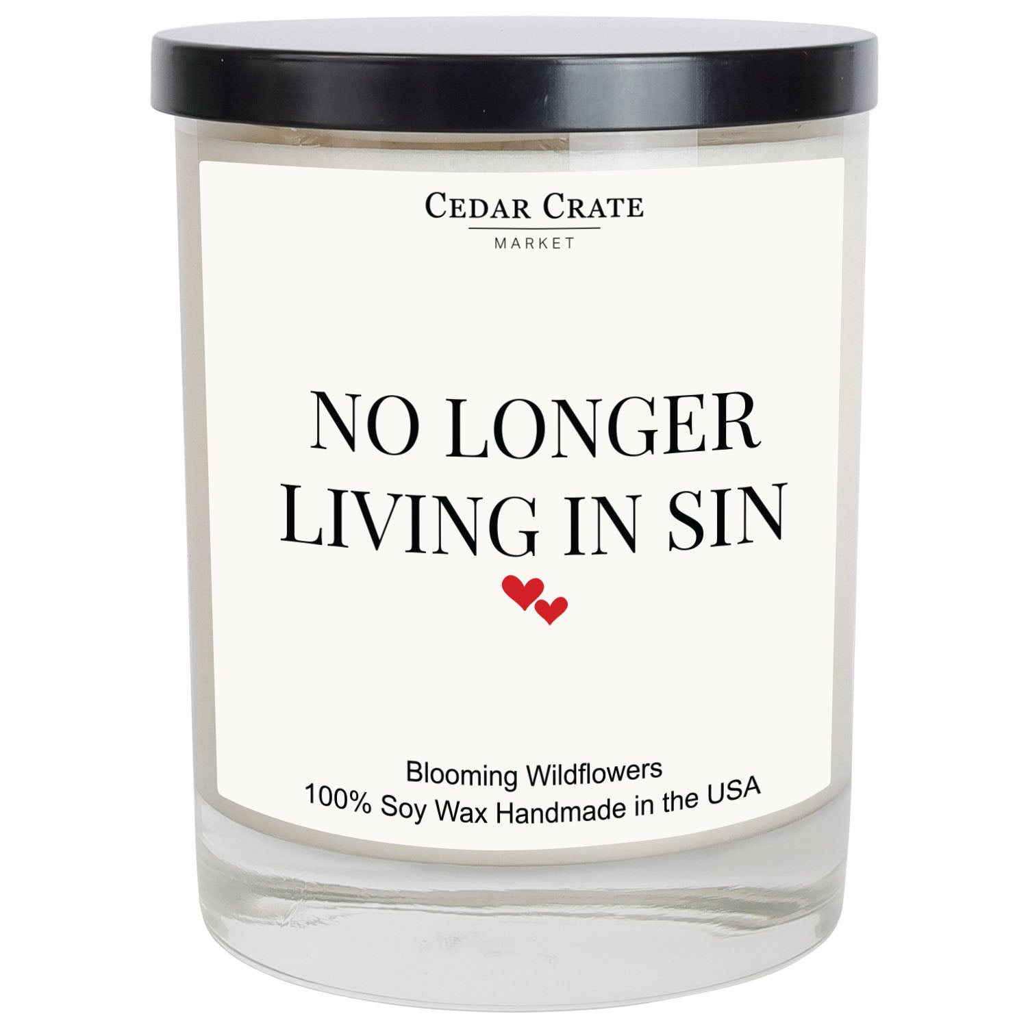 No Longer Living In Sin White Candle