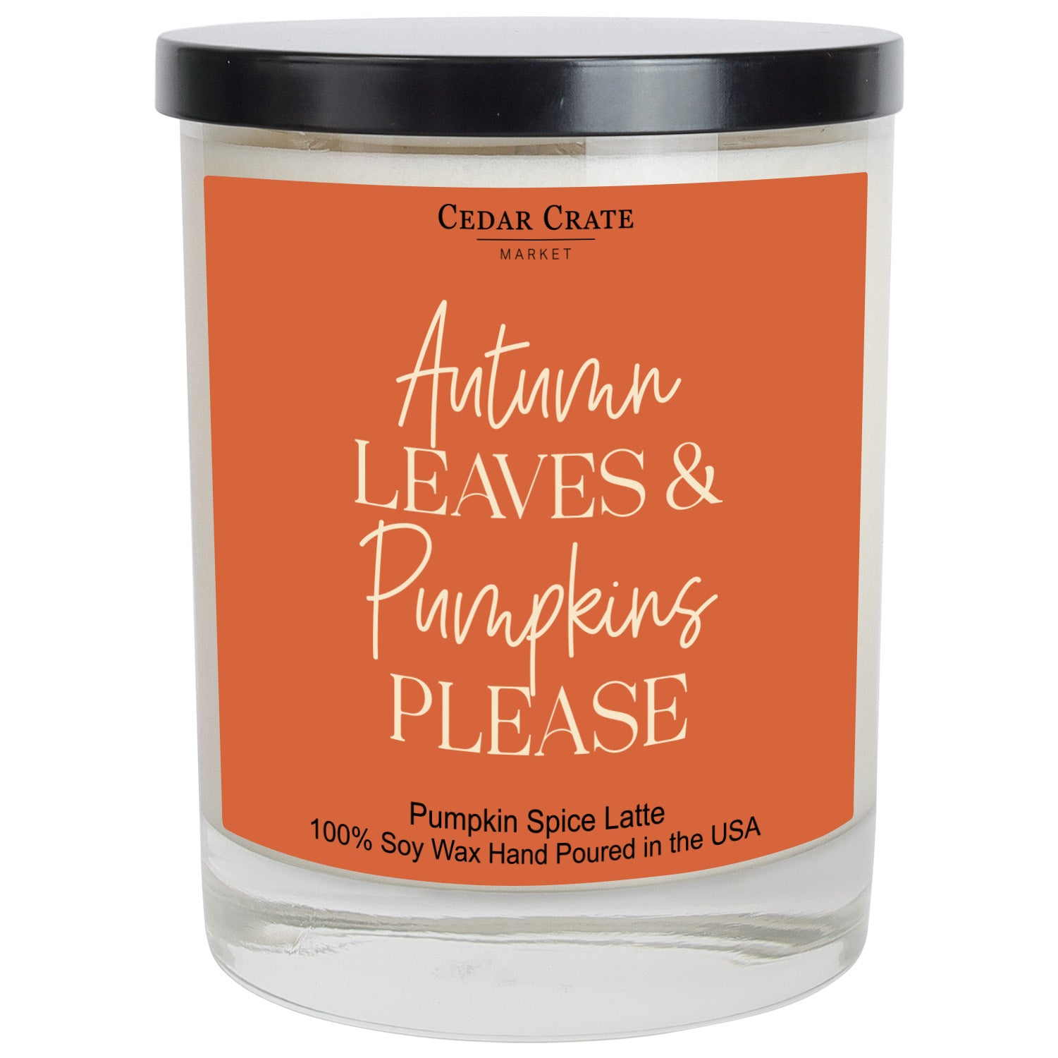 Autumn Leaves & Pumpkins Please Color Candle
