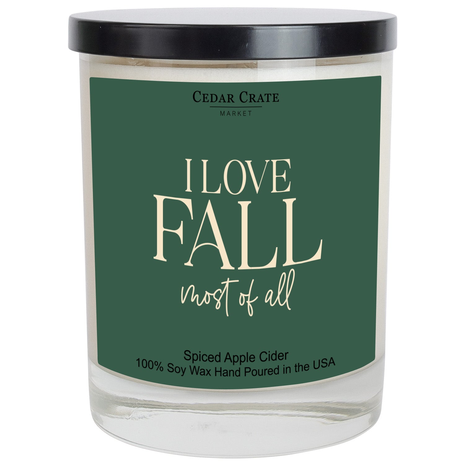 I Love Fall Most Of All Color Candle