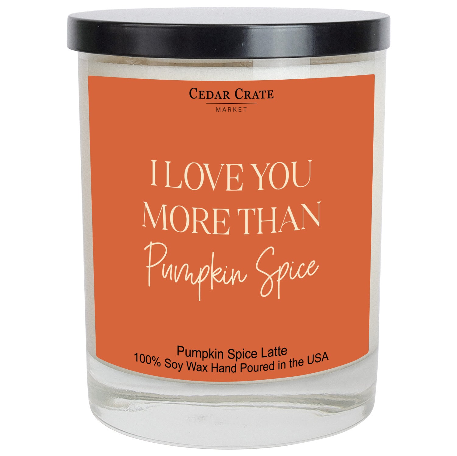 I Love You More Than Pumpkin Spice Color Candle
