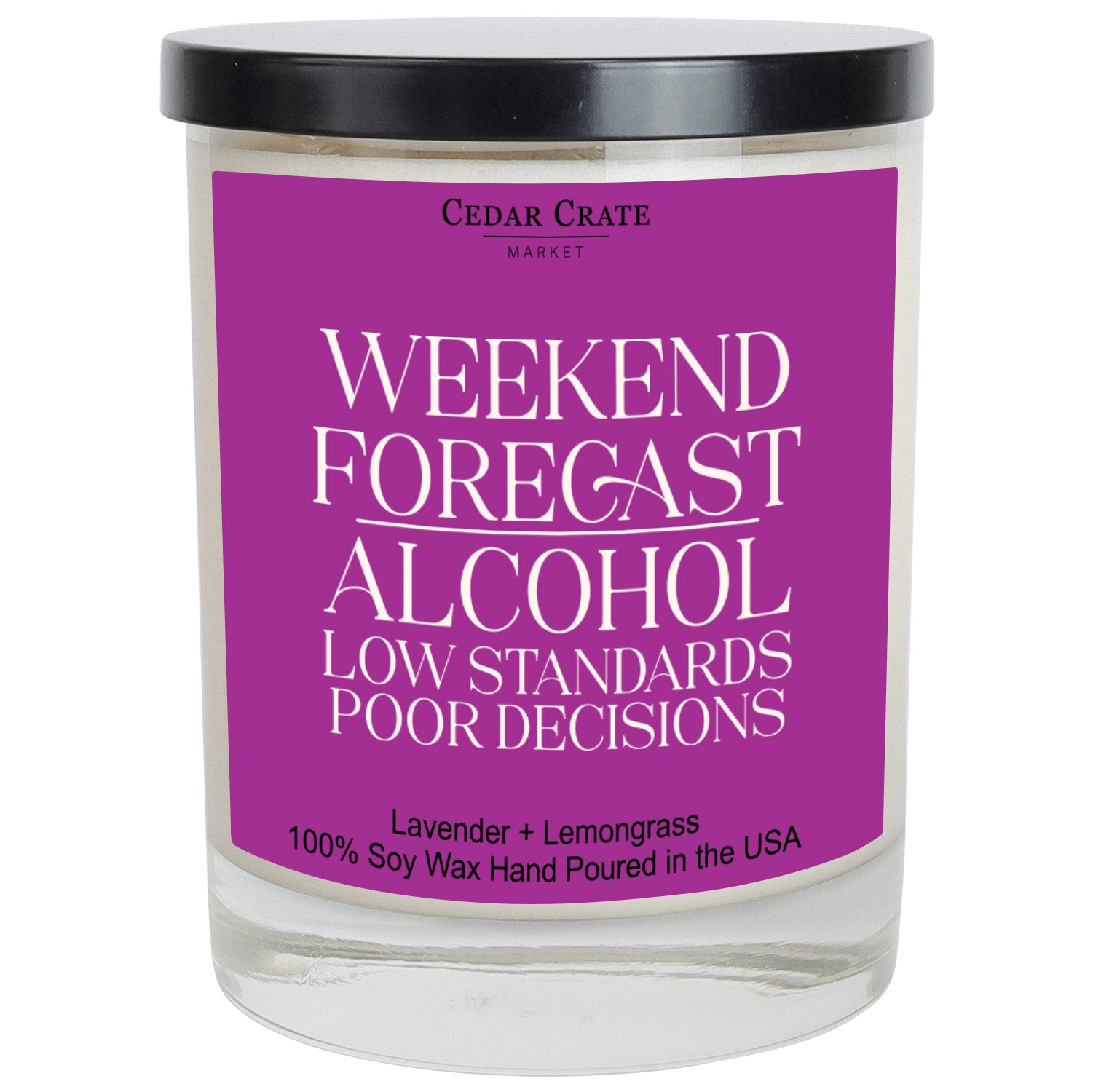 Weekend Forecast Alcohol Poor Decisions Funny Candles Color