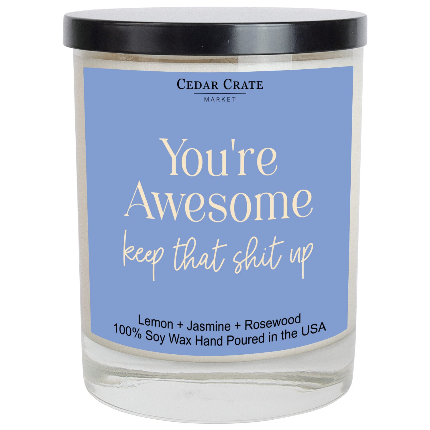You're Awesome Keep That Shit Up Color Candle