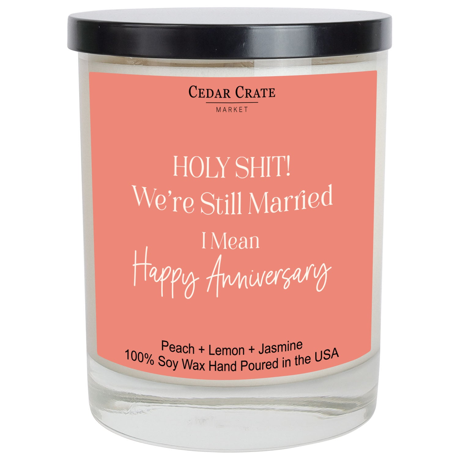 Holy Shit! We're Still Married I Mean Happy Anniversary Color Candle