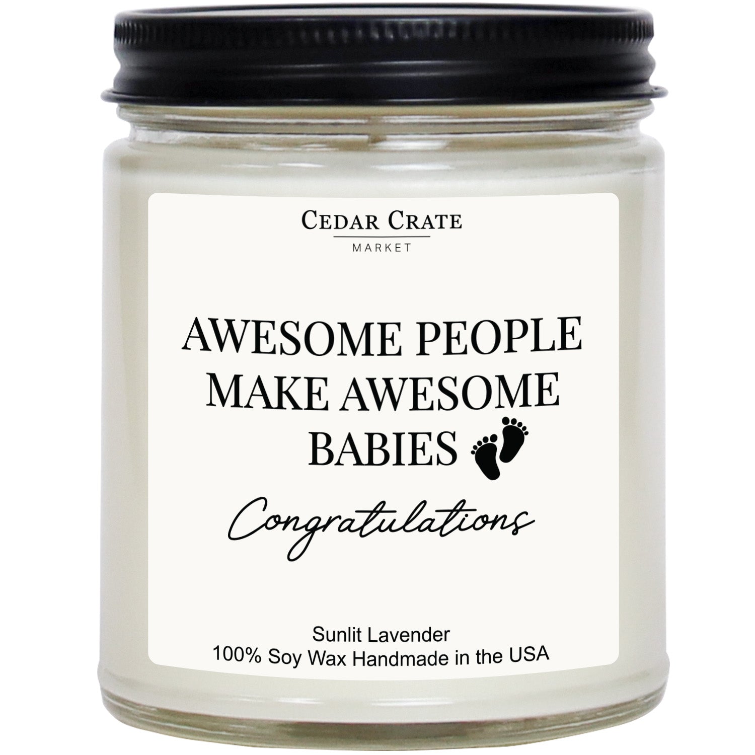 Awesome People Make Awesome Babies White Jar Candle