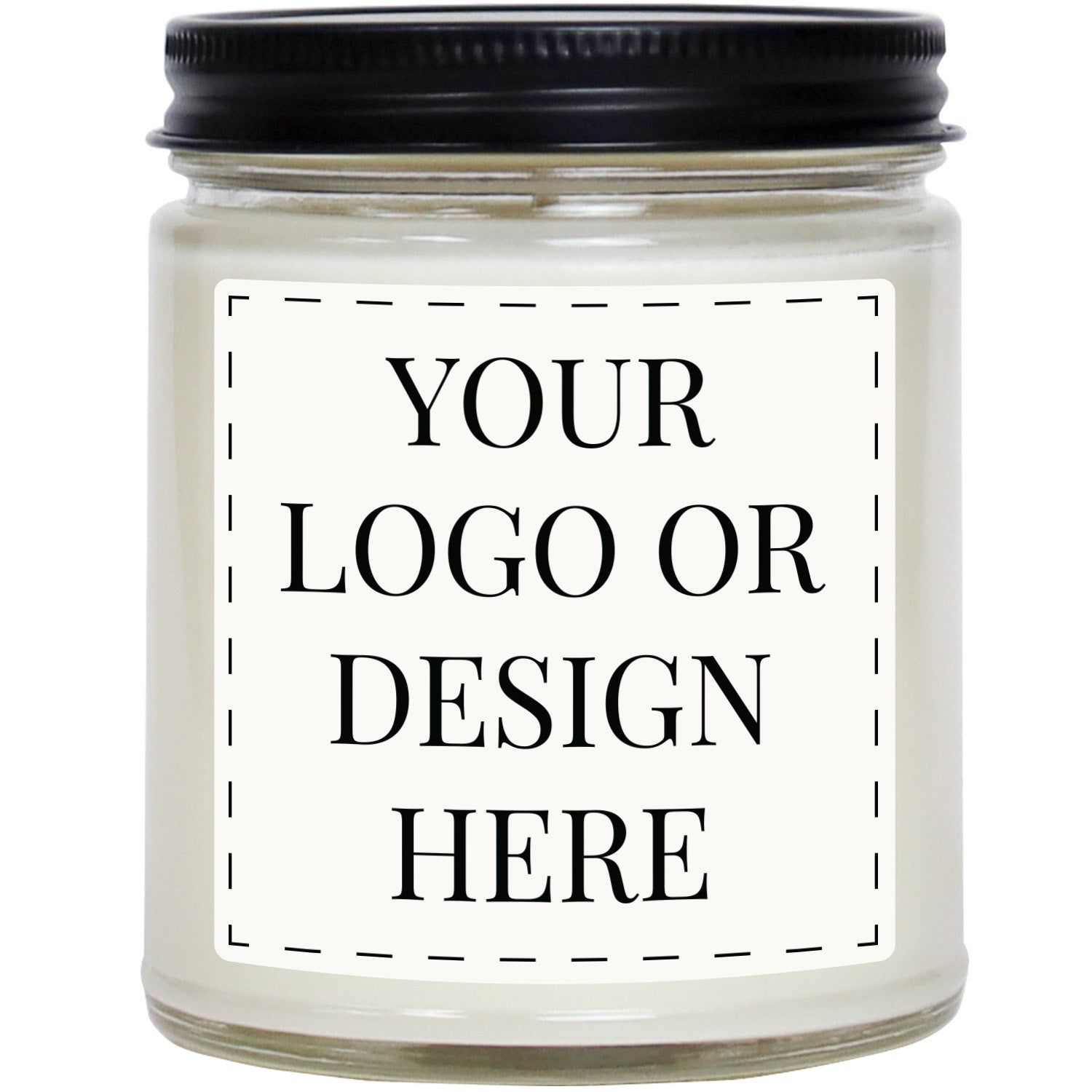 12 Custom Signature White Jar Candles