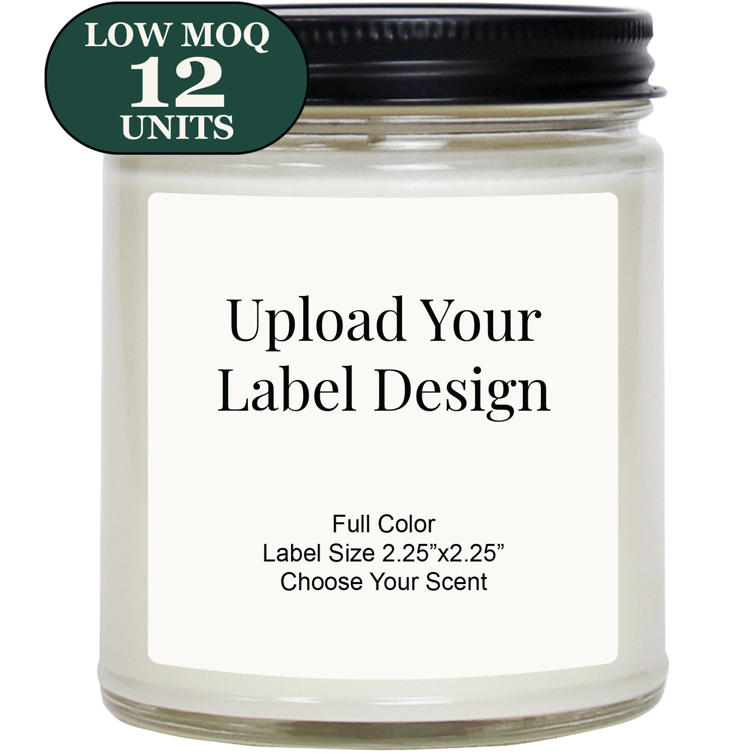 Custom White Jar Candles - Minimum Order Qty. 12