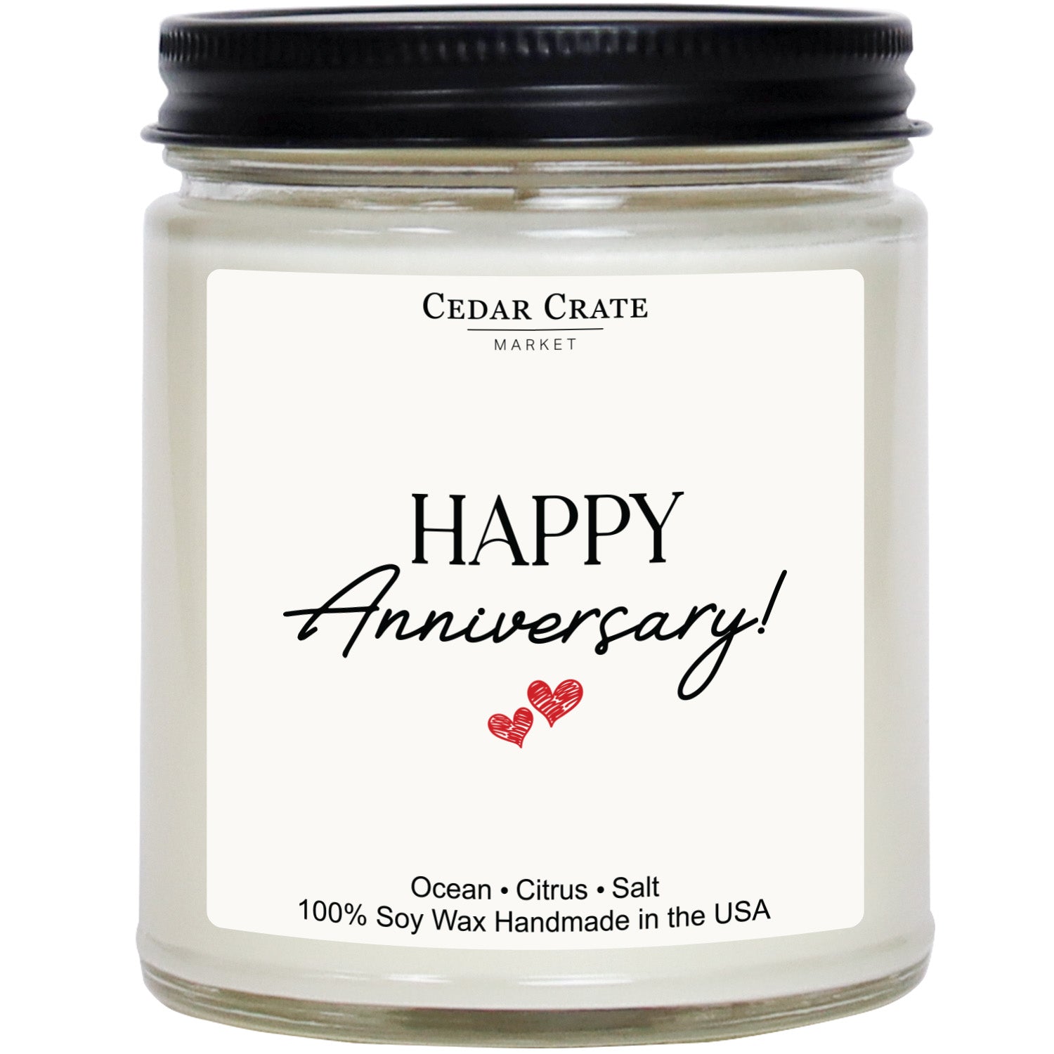 Happy Anniversary Clear Jar Candle