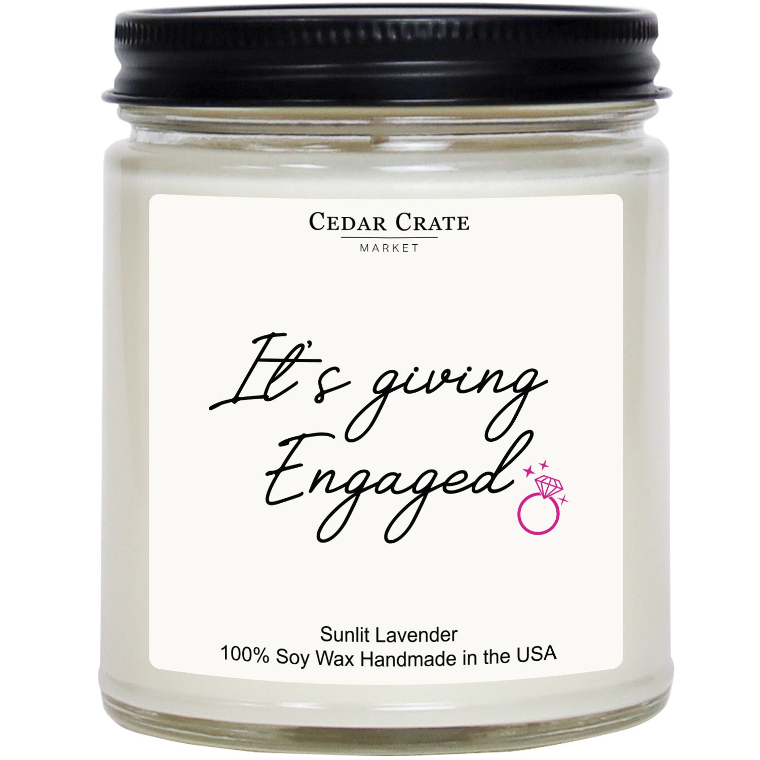 It's Giving Engaged White Jar Candle